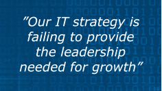 "Our IT strategy is failing to provide the leadership needed for growth"