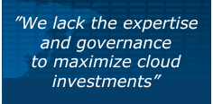 "We lack the expertise and governance to maximize cloud investments"