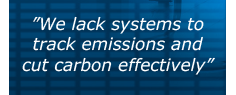 "We lack systems to track emissions and cut carbon effectively"